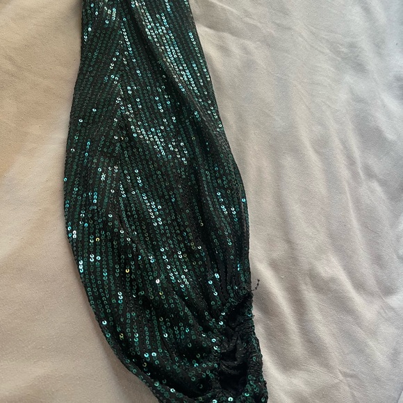 Lucy in the Sky green sequin Shantelle dress, sz XL, sparkle @ holiday parties! - Picture 4 of 6